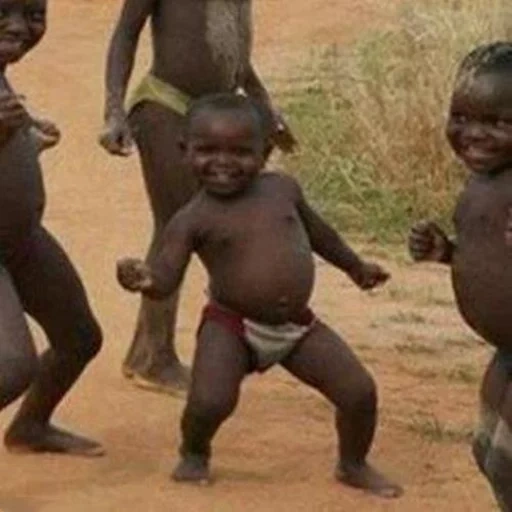 негритенок, мем негритенок, ребенок, маленький негр танцует, африканские дети