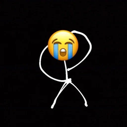 captura de pantalla, llorando emoji, chistes divertidos, stick man, stick