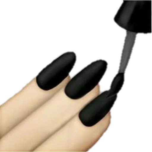 ногти, эмодзи ногти, черные ногти, ногти черном фоне, эмоджи ногтей черном фоне