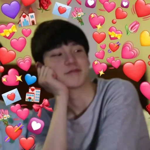 asiatico, cuore bcts, bts jungkook, bts jimin hearts, i coreani con cuori con un meme