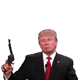 мужчина, трамп оружием, дональд трамп пистолетом