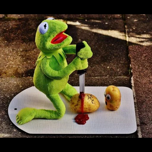 kermit, кермит, kermit edited, кермит лягушка, лягушонок кермит ножом