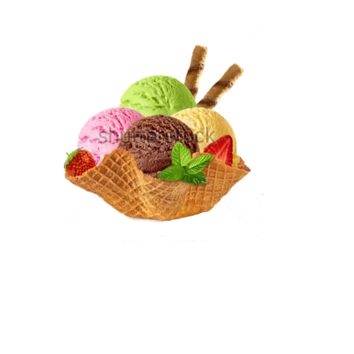 eis, süße waffeln, vafelny eis, eiscreme ist ein weißer hintergrund, mehrfach gelöschtes eis