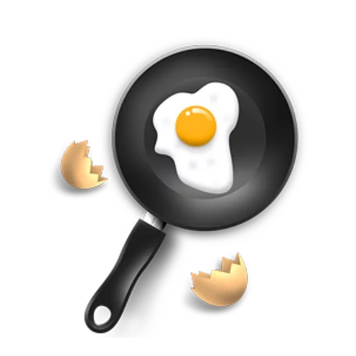 œufs brouillés, icône de l'œuf, logo omelette, oeufs au plat, poêle à omelette