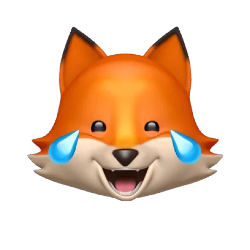 анимоджи лиса, эмоджи лисичка, стикеры для телеграм, animoji iphone лиса, анимоджи