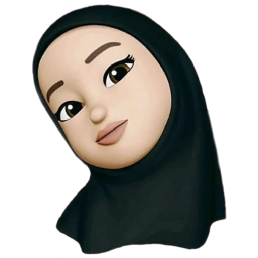 naratles, junge frau, emoji mädchen ist ein hijabe, adam aslanbekovich osmaev, emoji muslimische freundinnen