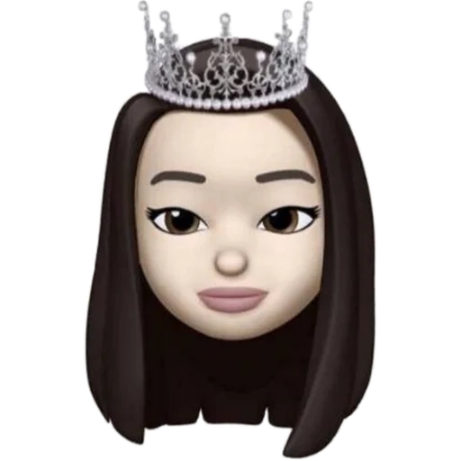 emoji, mihrims, dessins emoji, reine des emoji, emoji girl est une couronne