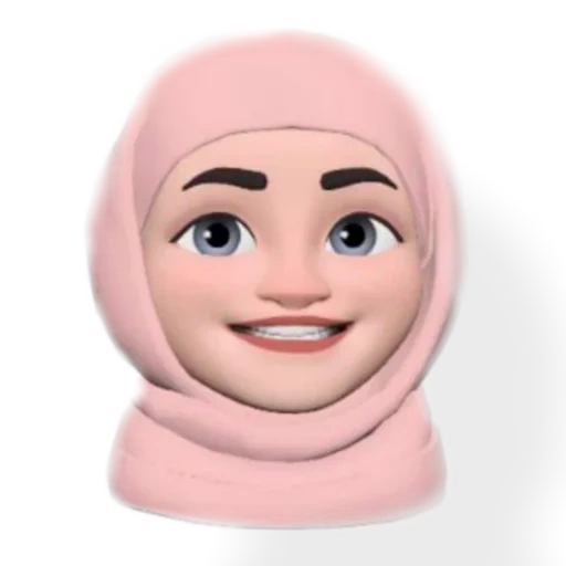 memoji, mujer joven, emoji alenka, dibujos emoji, nuevo 3d hijab emojis iphone