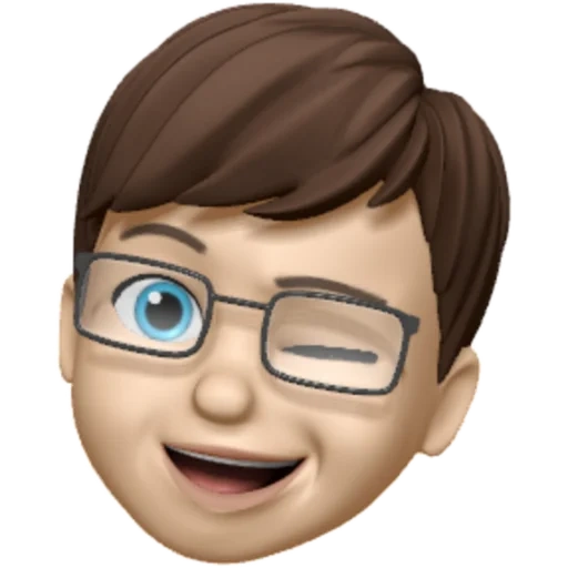 ahmad pdg, développeur de jeu, memoji boy, avatar de l'utilisateur, memoji boy avec lunettes
