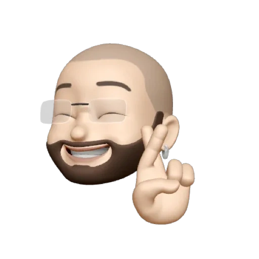 memoji, the male, human, emoji guy without a background