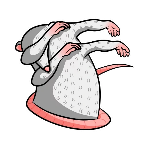die ratte, memaus, mouse illustration, list cartoon ratte