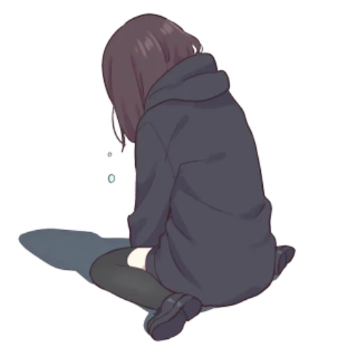 figure, menhera-chan, sad animation, menhela chen is sad, sad cartoon pictures