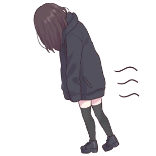 kayako chan, mener chan, o chan está triste, mener chan é triste, desenhos de anime de meninas