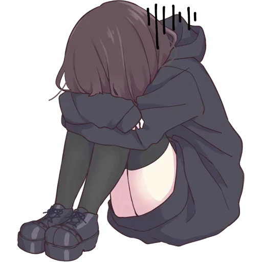 menhera chan, triste animación, mente hera a menudo chibi, campos de animación tristes, niña triste