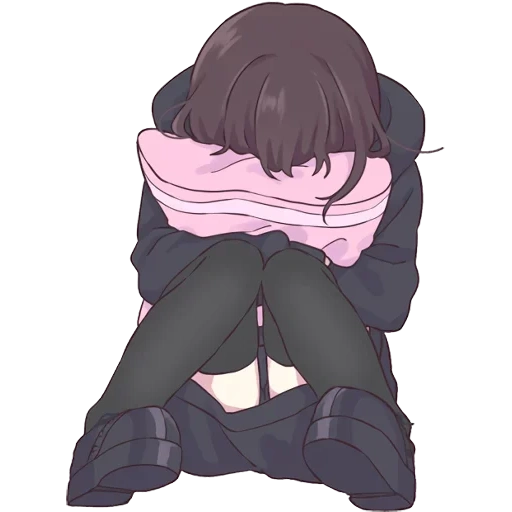 menher chan, kawai anime, anime characters, menher chan chibi, sad anime girl