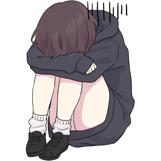 kayako chan, menher chan, anime triste, menher chan chibi, anime chan est triste