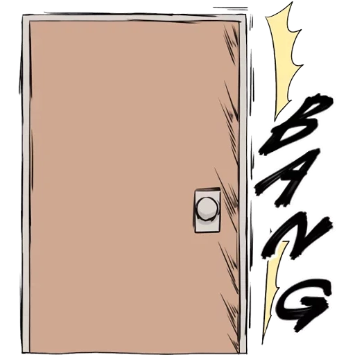 porte, manga, dessin de porte, porte ouverte, la porte est cartoony