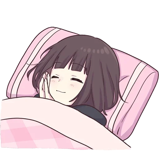 gambar, anime lucu, menher chan sedang tidur, gambar lucu anime, gambar anime anak perempuan