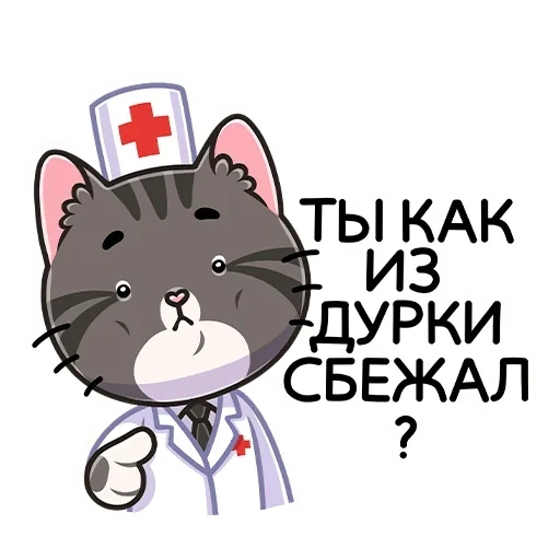 gato, gatito, anime de empuje, pushin kat doctor, dibujo médico de gato