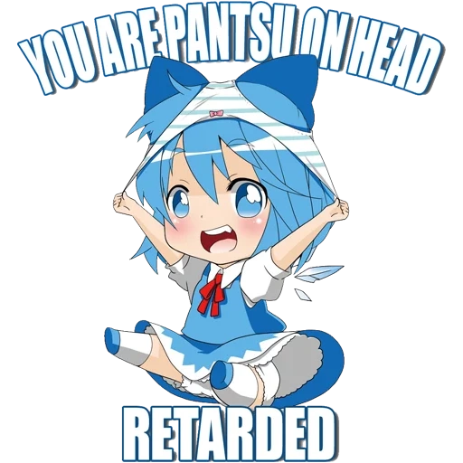 cirno touhou, стикеры для телеграм, touhou hisoutensoku, anime touhou cirno чиби, touhou cirno baka