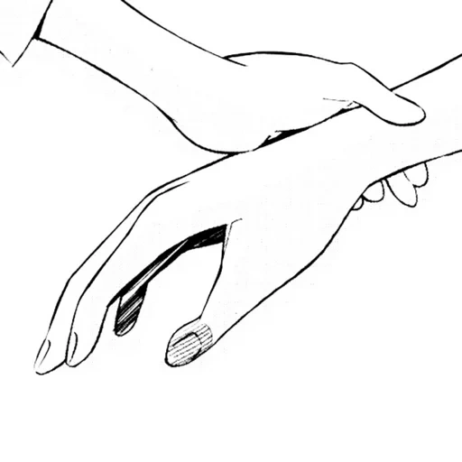 parte do corpo, esboço das mãos, desenhos à mão, um esboço de uma mão, desenho de mãos conectadas