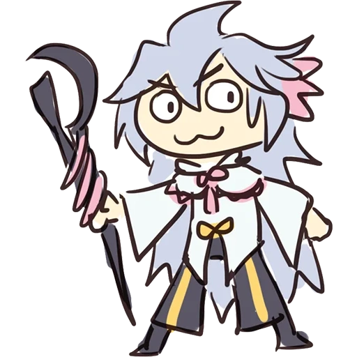 anime, chibi tengu, fe de merlín, anime de merlín, herrscher sentience chibi