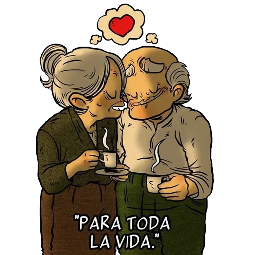 liebe ist, old couple, an elderly couple, love is old people, for the elderly