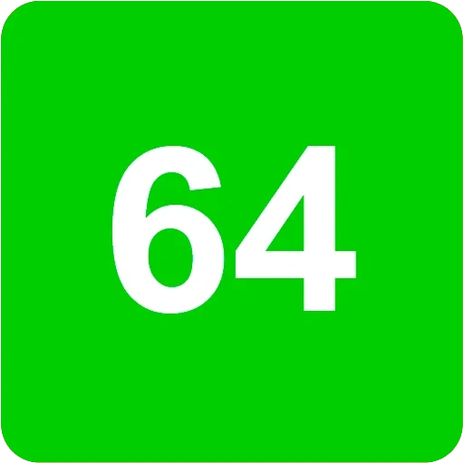 logo, 64 bits, a4 norme nationale, no 64, numéro 64