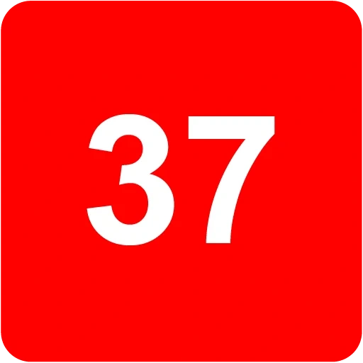 nomor 37, nomor 37, nomor 34, angka 37 berwarna merah, nomor 37 latar belakang hitam