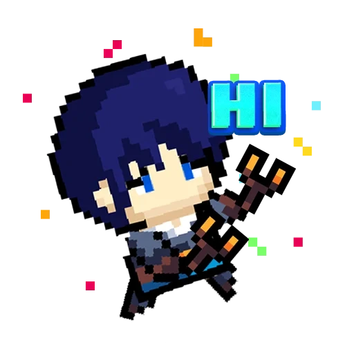 arte de pixel, arte de pixel, arte de pixel, mini de anime de pixel, arte de pixel selvagem