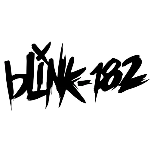 blink 182, blink 182 logo, punk rock group, rock stickers, stickers blink 182