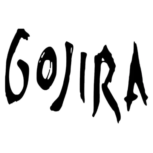 gojira, logo, emblème root, groupes de logos, signe gojira