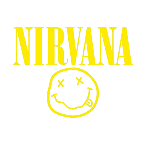 nirvana group logo, nirvana, logo nirvana, nirvana logo, stickers of nirvana