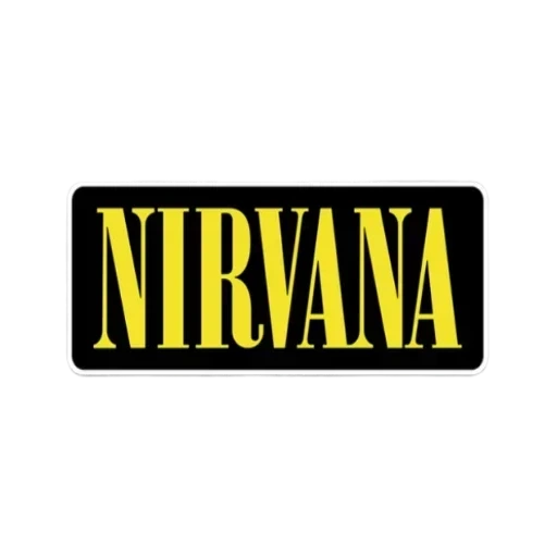 nirvana, nirvana, bâton bâton nirvana, nirvana emblème, nirvana strip