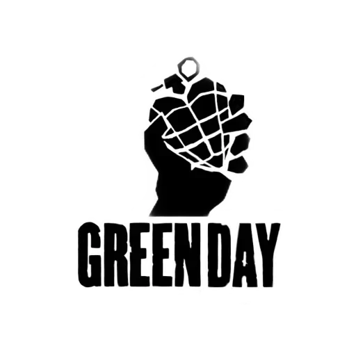logotipo de día verde, emblema día verde, green de logotipo, granada de día verde, green day group logotipo