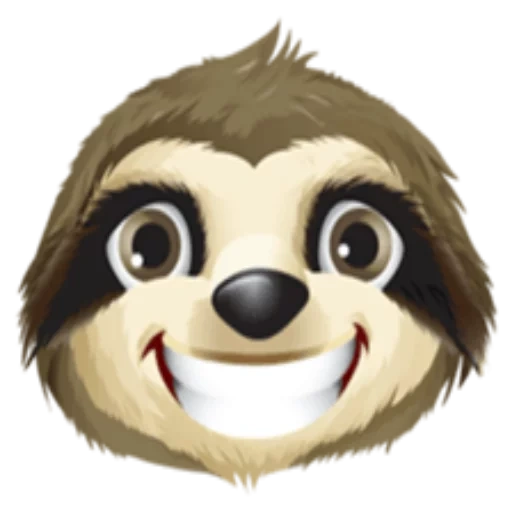 scarecrow, si pemalas, logo kungkang, si sloth tersenyum