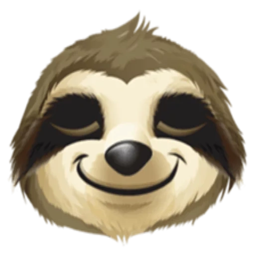 fur, animation, a sloth, logo sloth, sloth smiling face