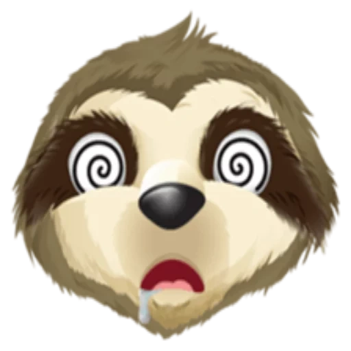 a sloth, background animal, expression sloth, sloth smiling face, sloth stripes