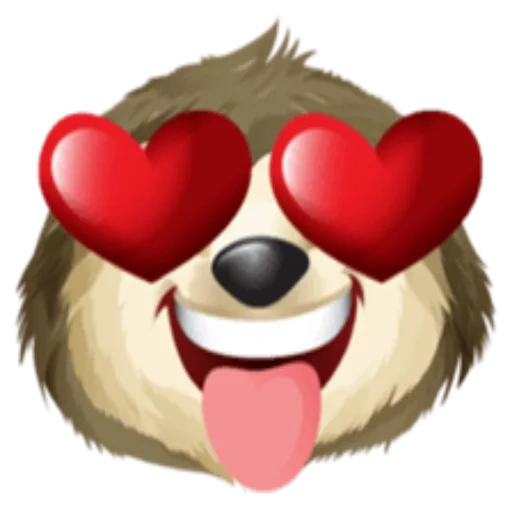 animation, heart, muzzle, bear ears 512 512