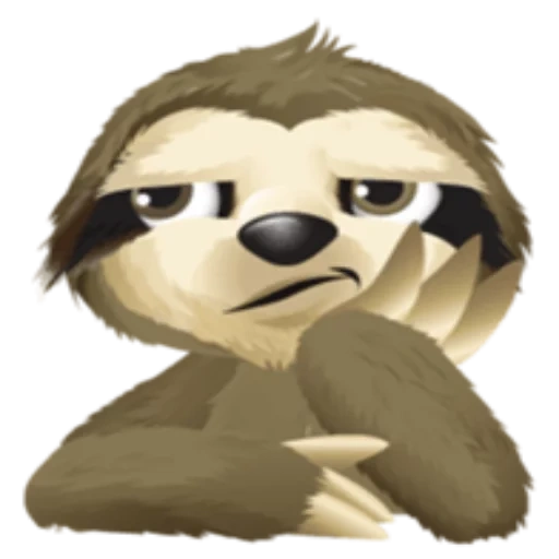 scarecrow, dog face, sloth smiling face, sloth 512*512, plush toy