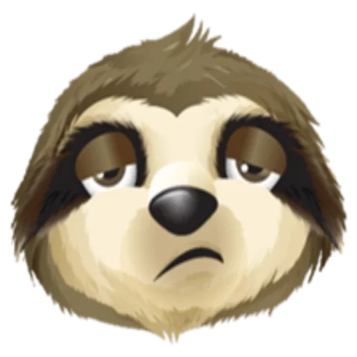 fur, a sloth, muzzle, sloth smiling face, sloth 512*512