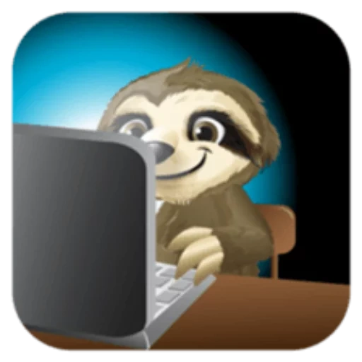 si pemalas, sloth 512 512, kartun sloth