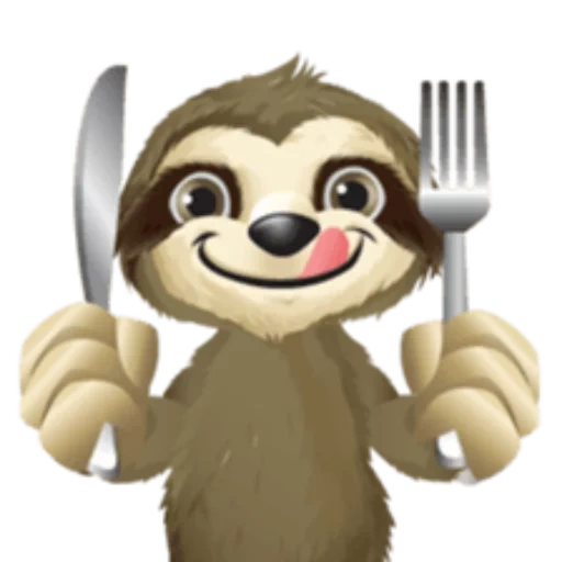 a sloth, logo sloth, sloth 512*512, sloth smiling face