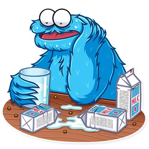 cookie monster стикеры телеграмм, печеньковый монстр стикеры, коржик, стикеры для телеграм, telegram sticker