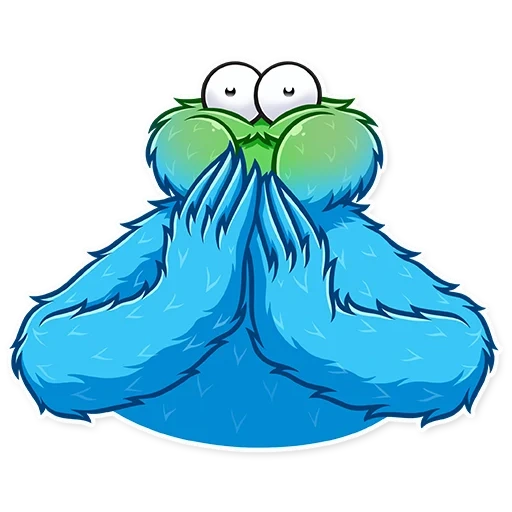 cookie monster стикеры телеграмм, печеньковый монстр стикеры, cookie monster стикеры, telegram sticker, куки монстр