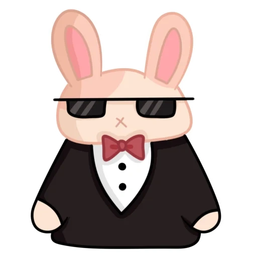 plaisanter, lapin, mignon lapin, le lapin emoji est cool