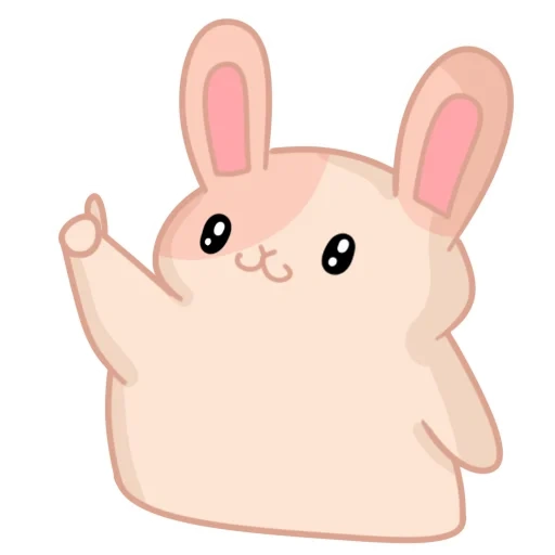 lapin, belle kawaii, cher lapin, un lapin potelé, kawaii lièvres