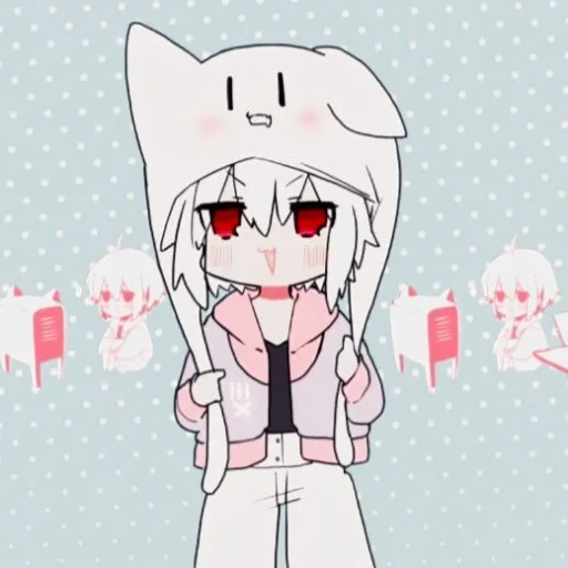 anime cute, anime drawings, mafumafu neko, anime characters, anime cute drawings