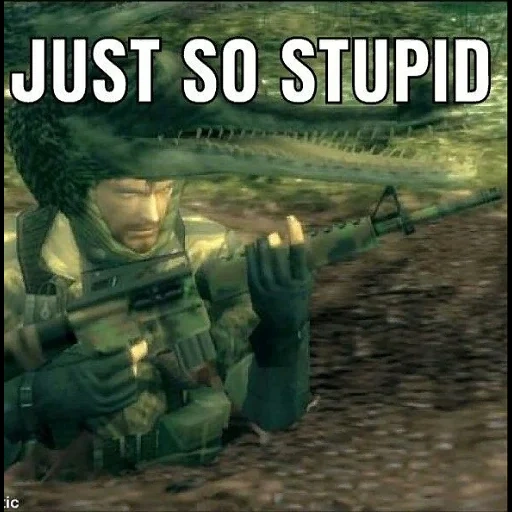 militaires, mgs 3 snake, snake eater, mgs cropped memes, metal gear solid 3 snake eater
