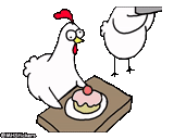 pollo, pollo gracioso, dibujo de kurita, pollo bailando, la sonrisa es un pollo bailando